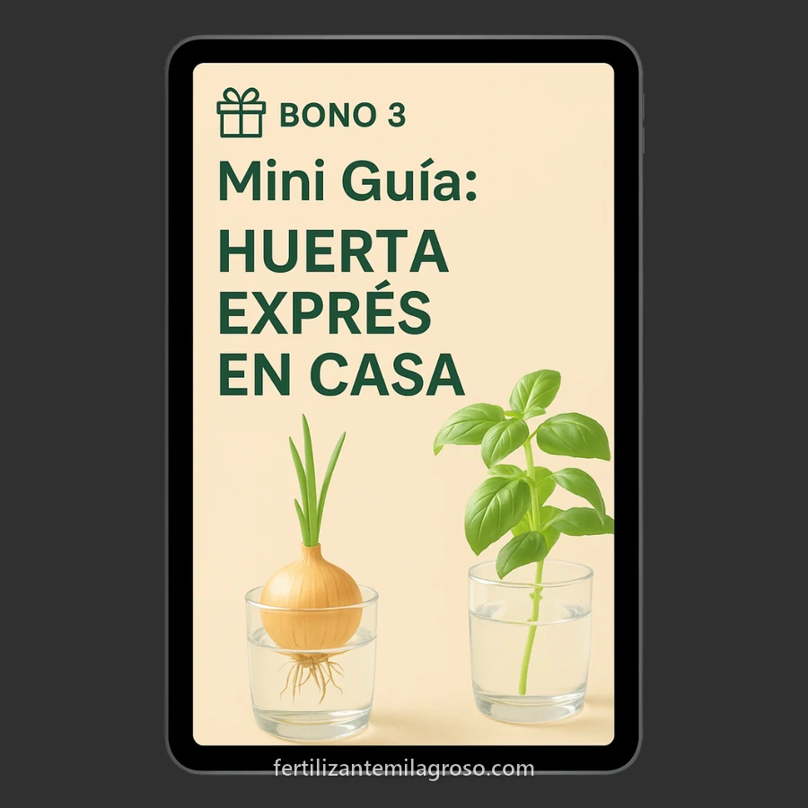 Bono 3, mini guía huerta exprés en casa